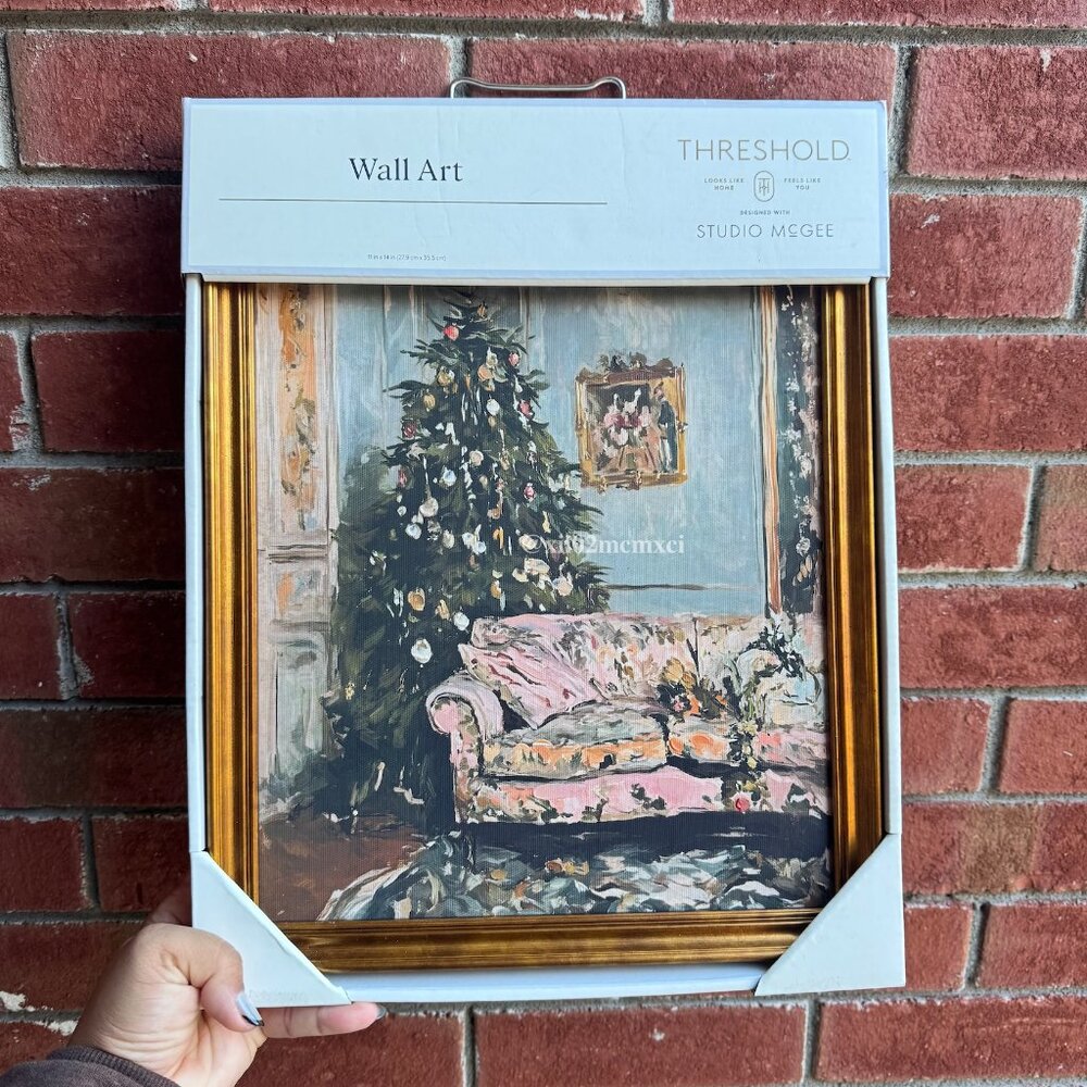 TARGET STUDIO MCGEE MOODY CHRISTMAS SCENE WALL ART
